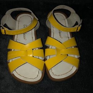 Yellow saltwater sandals